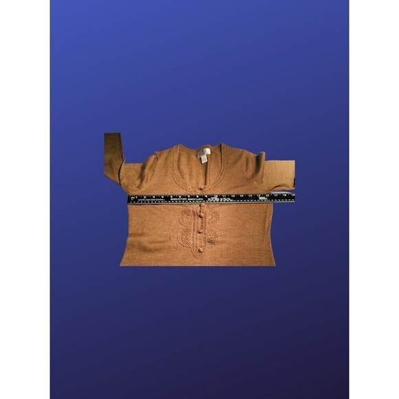 ANN TAYLOR LOFT Pullover Scoop Neck Tunic Sweater, CARAMEL, Size SP, NWOT - Picture 4 of 8